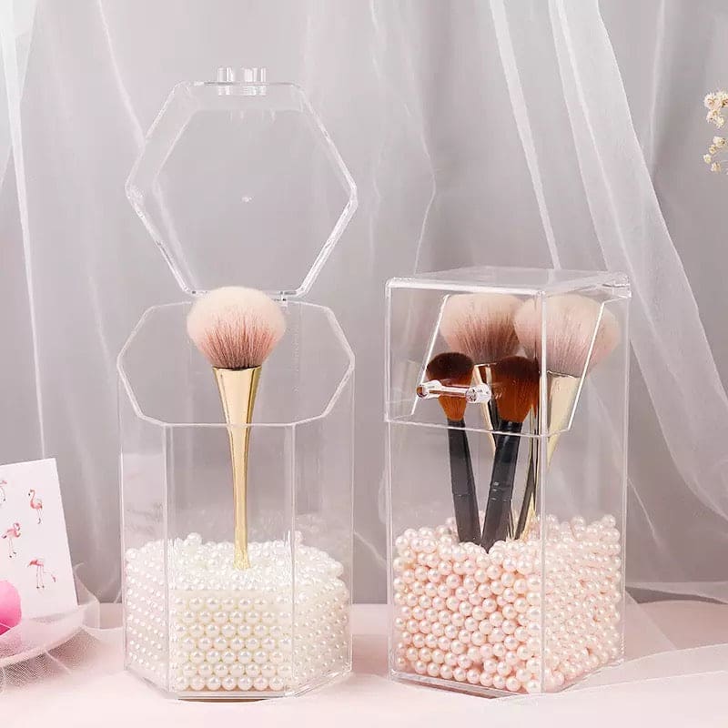 Pearl Cosmetic Brush Holder, Transparent Acrylic Cosmetic Brush Container, Brush Holder Cosmetic Brush Container Dustproof Beauty Makeup Tools Organizer, Cosmetics Brush Storage Box with Lid Pearl Cosmetic Brush Holder, Transparent Acrylic Cosmetic Brush Container, Brush Holder Cosmetic Brush Container Dustproof Beauty Makeup Tools Organizer, Cosmetics Brush Storage Box with Lid